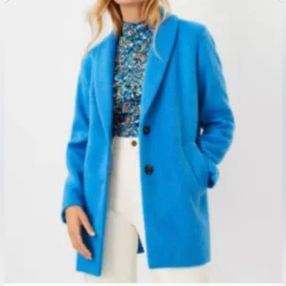 Ann Taylor - Cocoon Coat - Blue - Size S - Picture 3 of 3